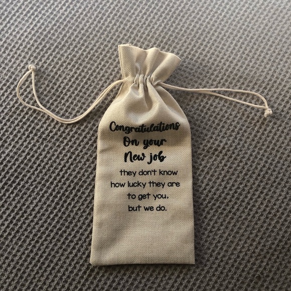 Canvas Wine Gift Bag “Congrats on Your New Job” - Picture 3 of 3